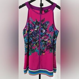 🌺✨ Nicole by Nicole Miller Floral Tunic Tank | Size L | Bold Statement Top